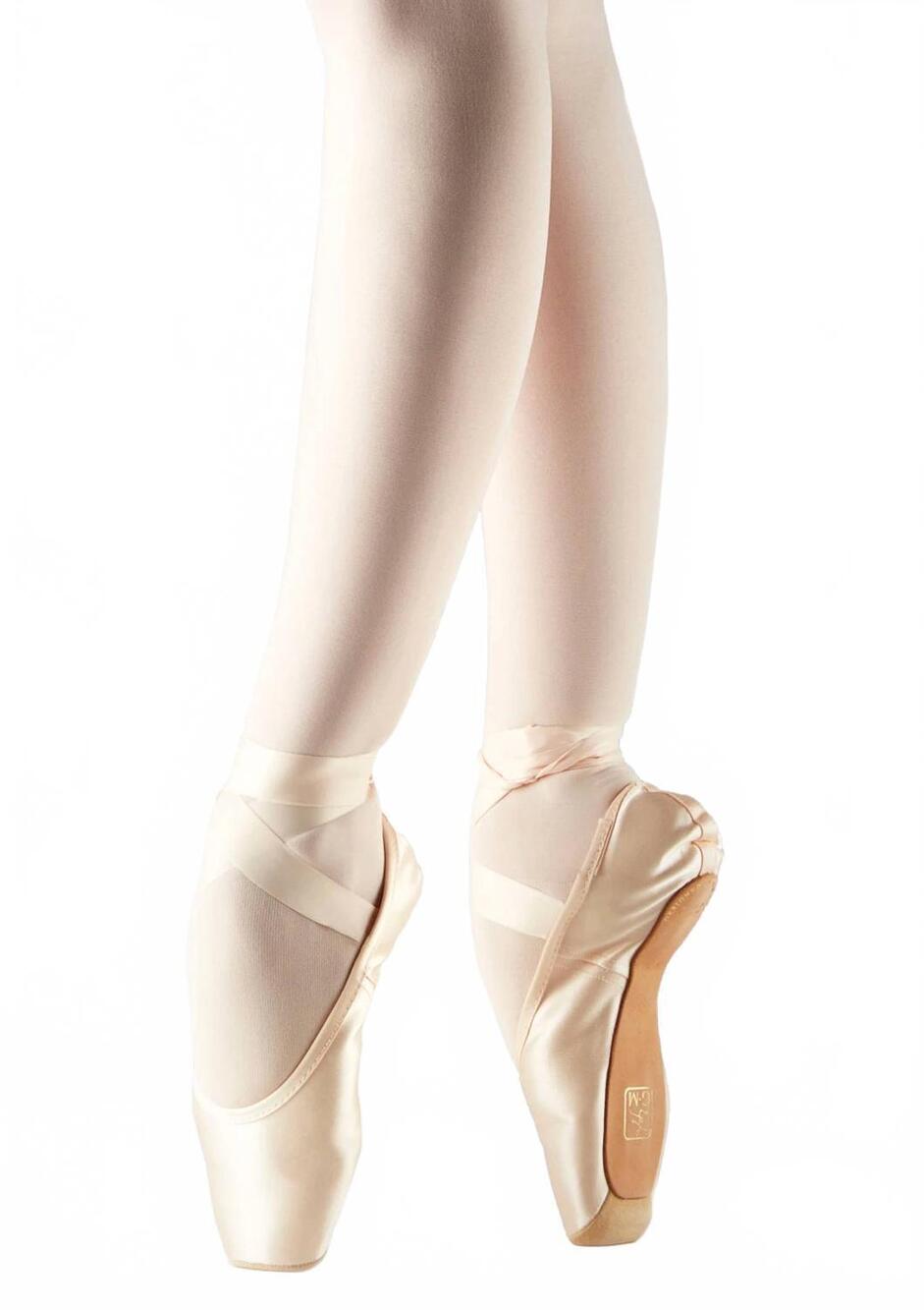 NEW GAYNOR MINDEN women's sculpted fit box 5 supple shank pointe shoe in pink